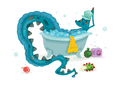 Dragon de bain : d&eacute;tente aquatique amusante